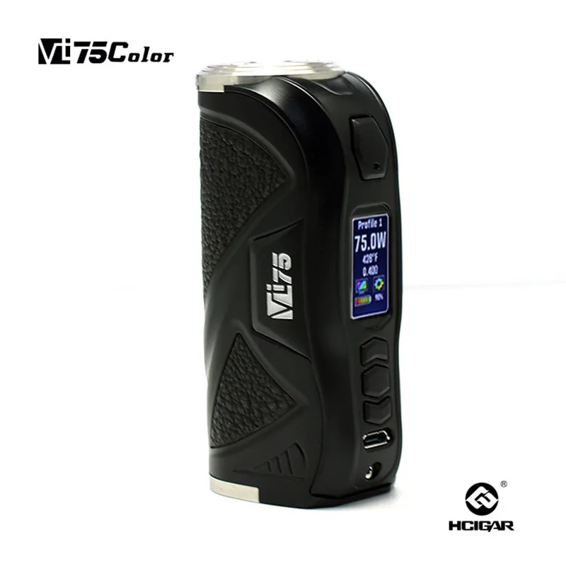 Оригинал HCigar 75 Вт MOD VT75 Цвет экран TC электронных сигарет VT75C коробка vape mod поле с