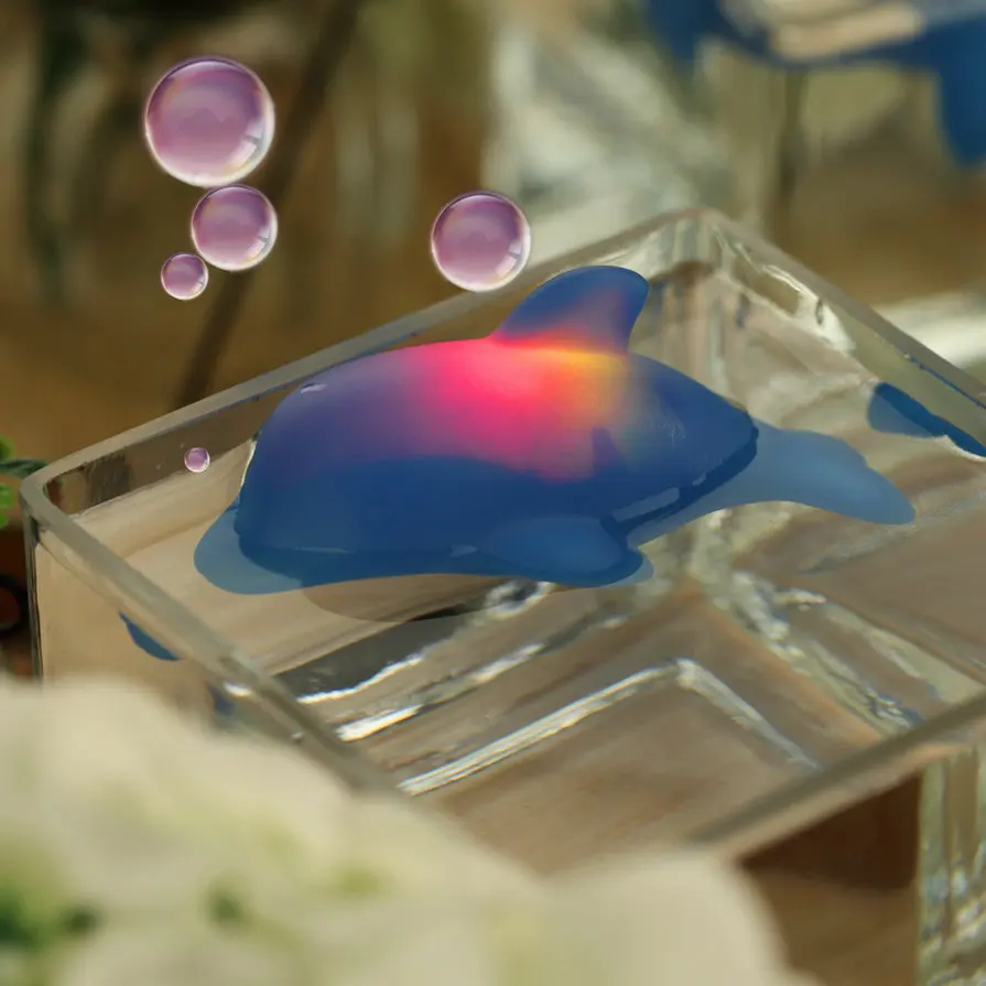 1 шт. светодиодный светильник с мигающим дельфином милая детская игрушка для