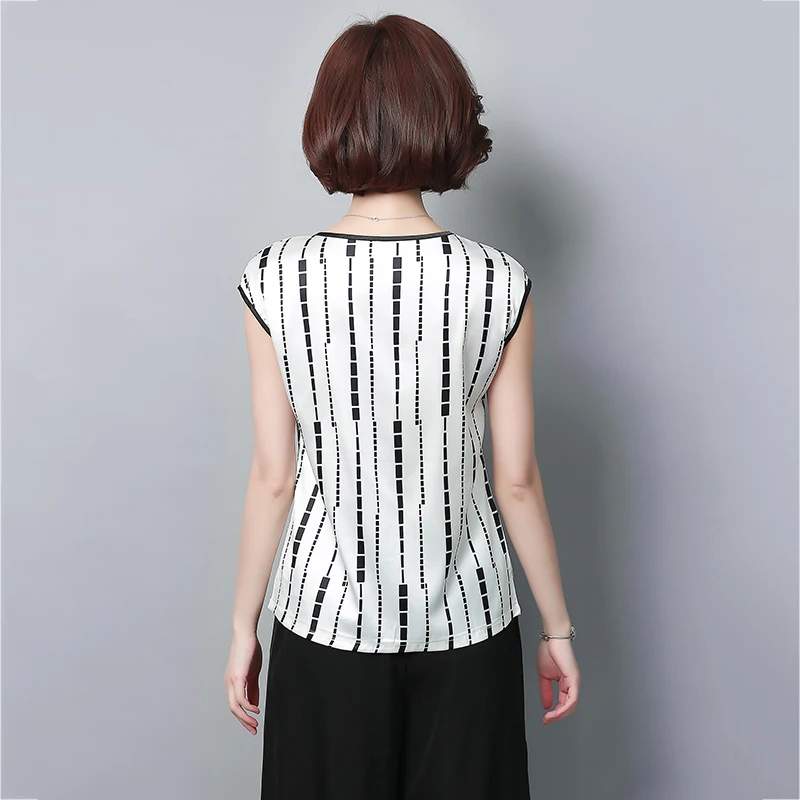 Женская блузка с рукавом летучая мышь шифоновая Повседневная Блузка принтом