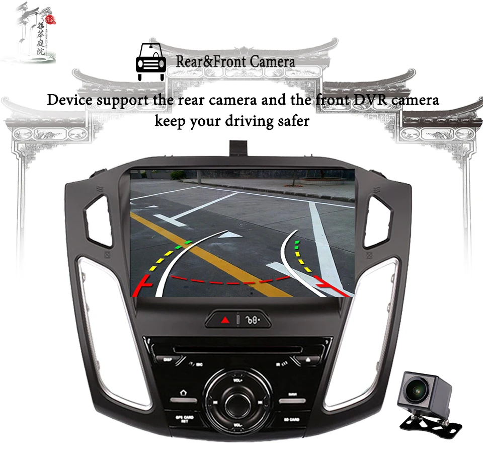 Восьмиядерный HD 9 дюймов Android 9,0 автомобильный dvd-плеер радио для Ford Focus 3 gps DAB+ DVR 4G ram 64G 3/4G LTE аудио