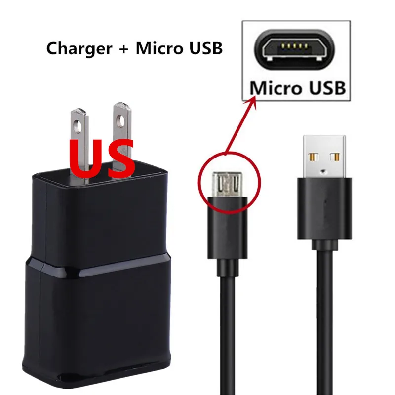USB 3,1 Тип C быстрая en US зарядное устройства зарядный кабель для Samsung Galaxy S8 S9 S10 плюс S10e A50 A30 70 A7 Note 8 9 M30 M20 M10 - Тип штекера: US charger micro