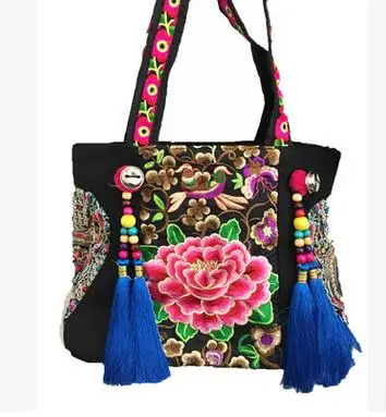 Модная повседневная сумка-тоут с этнической вышивкой! Красивая женская сумка на