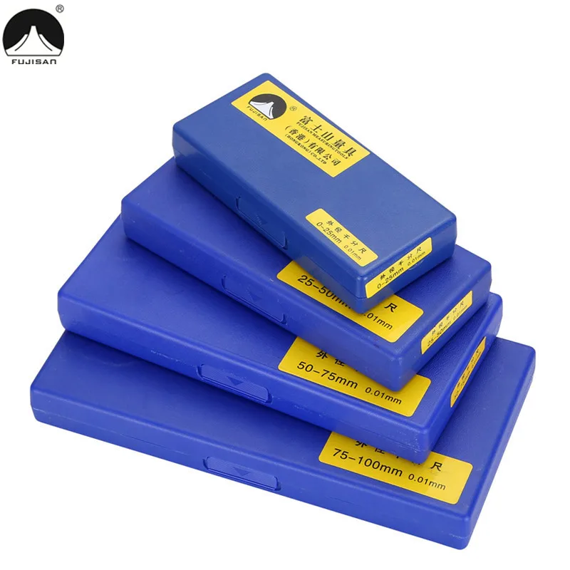 2 шт. внешний микрометр 0 25 мм 50 точность 01 верньерный Калибр штангенциркуль