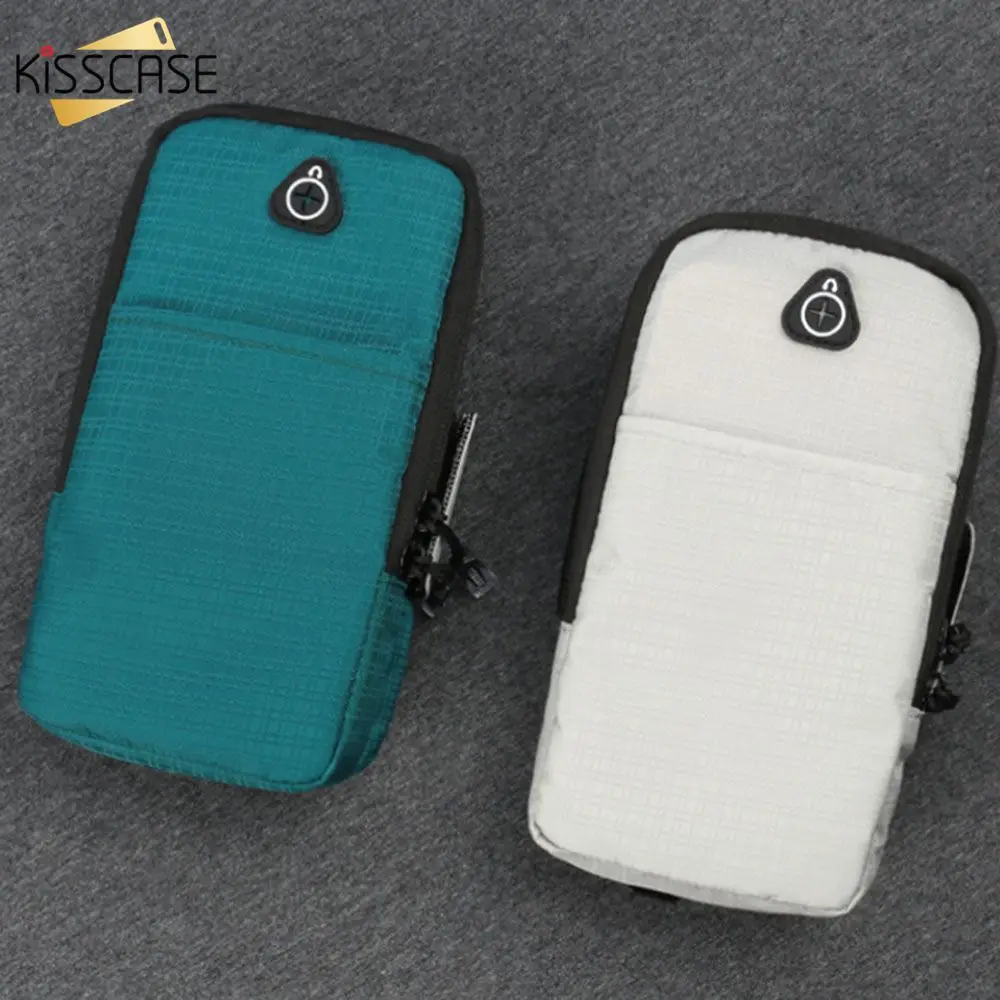 Спортивная сумка для телефона KISSCASE тканевая на молнии фитнеса бега руку