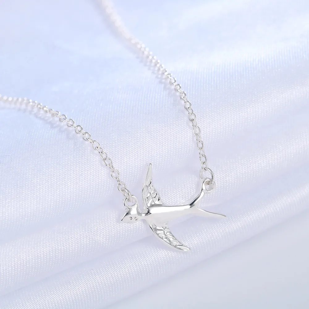 Kinitial 10 шт. позолоченное ожерелье Ласточка с подвеской в виде птицы s & колье чокер