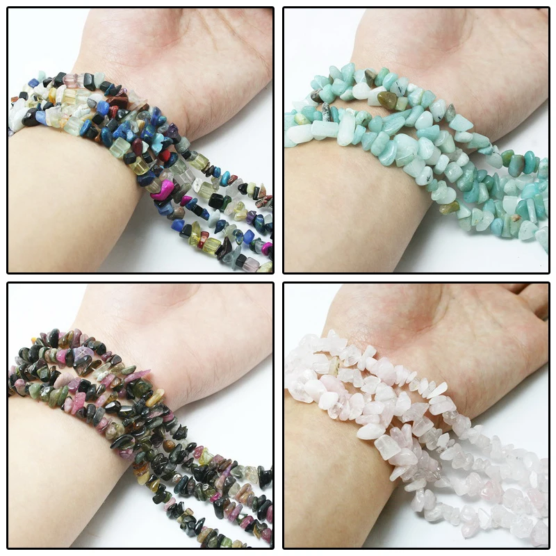 Лидер продаж бусины из натурального хрустального камня свободного покроя