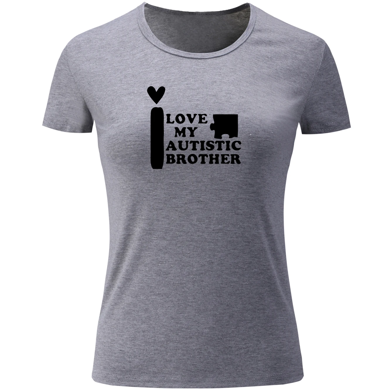 IDzn I Love My Autistic Brother Design женские топы модная забавная футболка с коротким рукавом