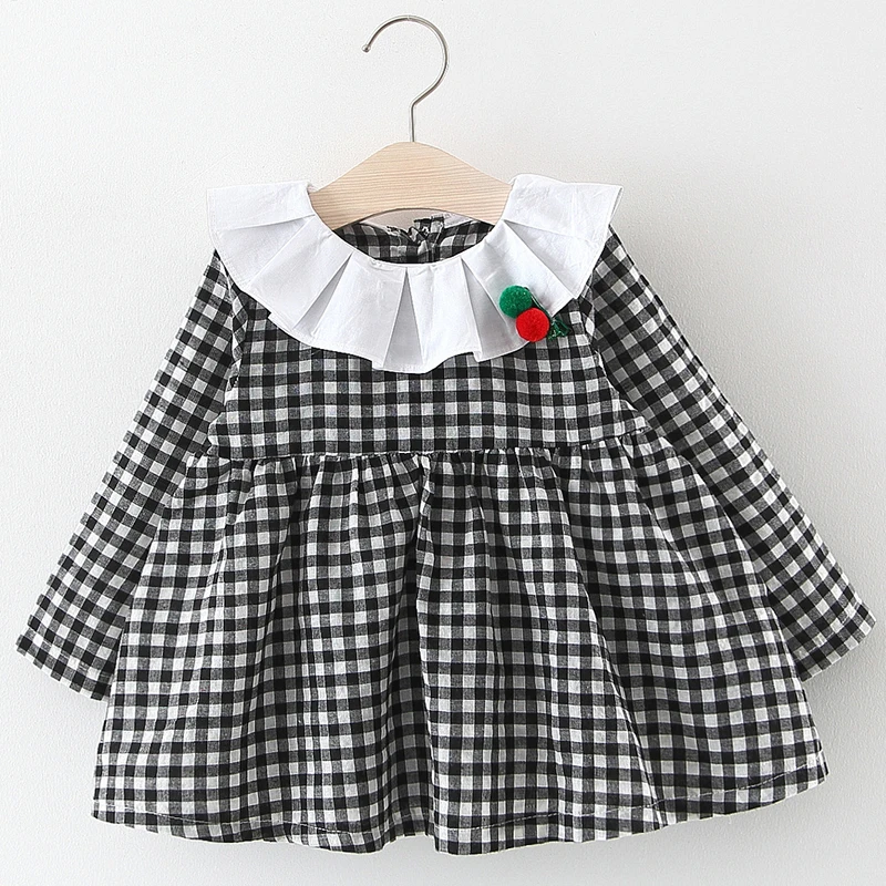 Платья с длинными рукавами для маленьких девочек коллекция 2019 года весенние