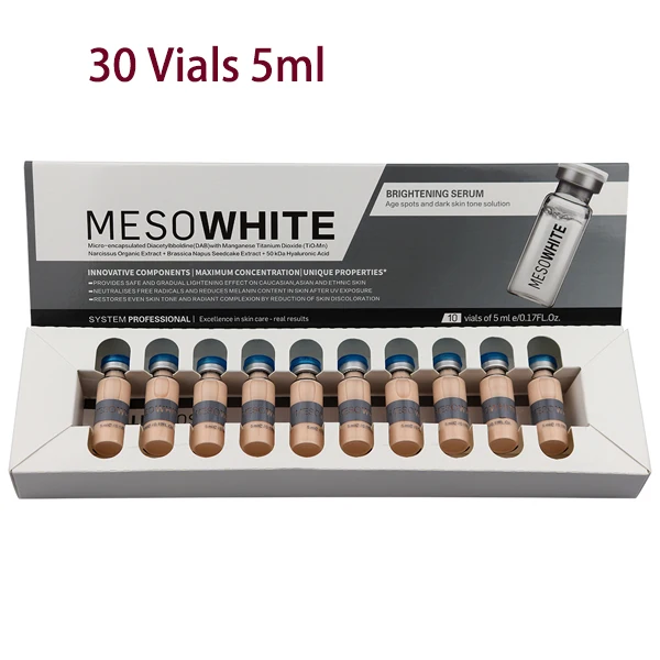 30 Vials 5ml Коже сияние крем Сыворотки Mesowhite свечение обработки Mesowhite мезо BB для раздраженной кожей Цвет микронединг макияж - Цвет: 30 Vials 5ml