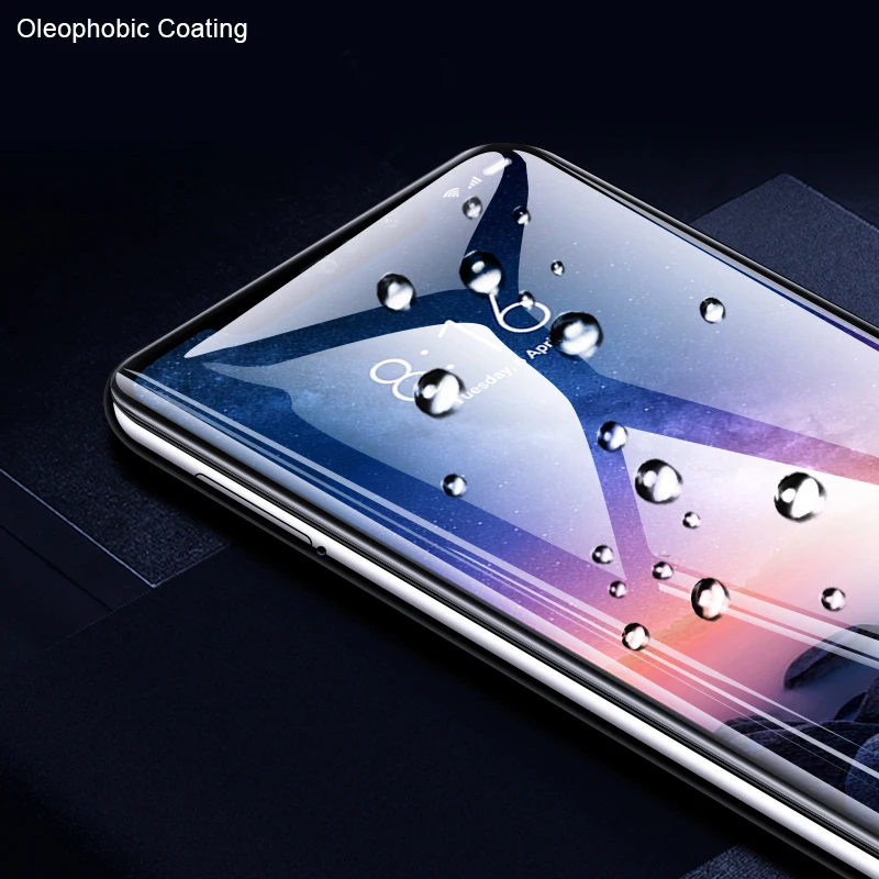 CHYI полностью проклеенное стекло для Xiaomi Redmi Note 6 Pro, защита экрана, не блокирует экран, дисплей 9 H, закаленное стекло, олеофобное покрытие