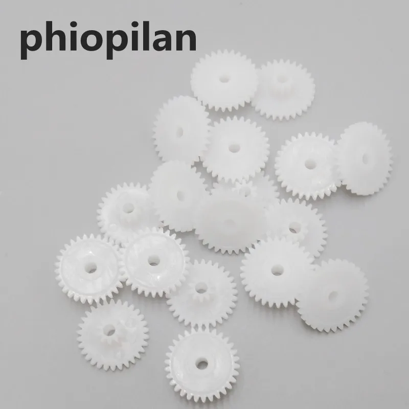 PHIOPILAN 0 5 Модуль 30T 10T 3010 2.5B пластиковая двойная апертура шестерни 2 05 мм коробка