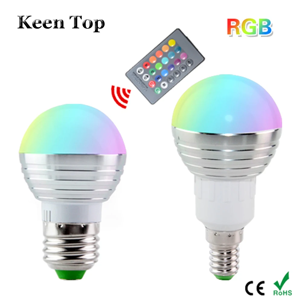 RGB светодиодный светильник с регулируемой яркостью E27 E14, Рождественская Праздничная декоративная лампа 5 Вт 7 Вт AC110V 220 В, Sopt светильник, Ночной светильник+ ИК-контроллер