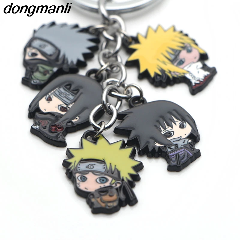 P1314 Dongmanli аниме мультфильм аниме Наруто автомобильный брелок очаровательный сотовый телефон ремень аксессуары цепочка для ключей из металлического сплава детские подарки