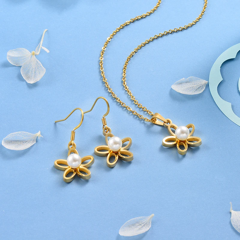 Baoyan цветок сливы ювелирные изделия из нержавеющей стали женские свадебные