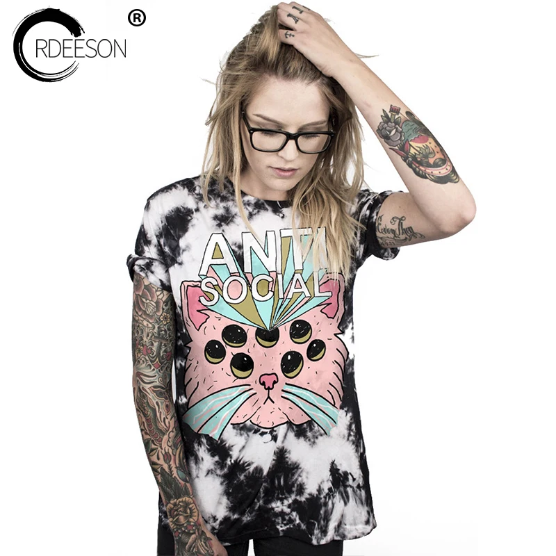 ORDEESON 2017 летние костюмы на Хэллоуин для женщин модная повседневная футболка с