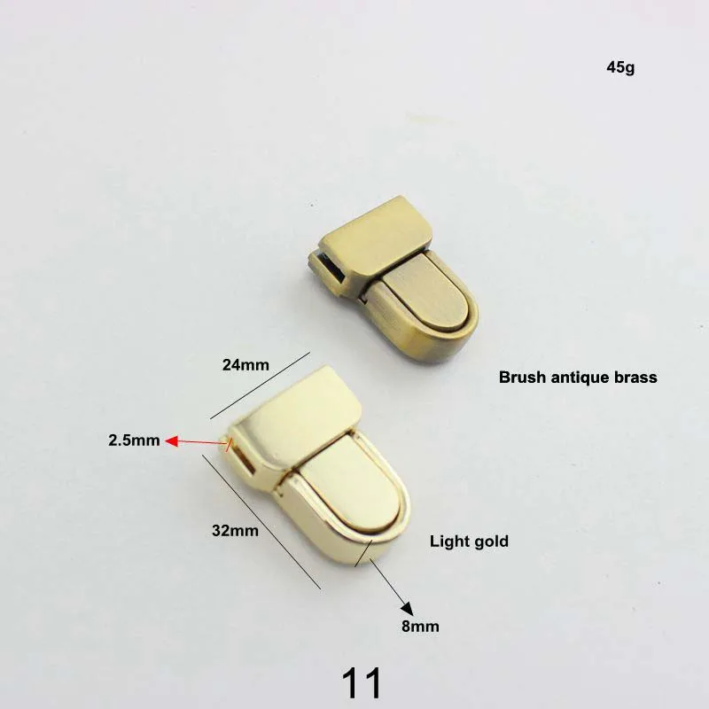 11 light gold Замки ассортимент ремонтных сумок, 1 шт. замок ремонт вашего кошелька, замок для экономии дамских сумок, ремонт женских личных сумок кошелек - Цвет: 11 light gold
