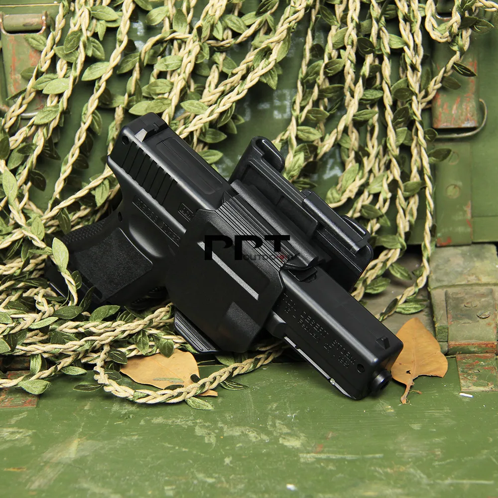 PPT кобура для GLOCK 17/19/22/Гавайская гитара 23 тактический для страйкбола и пейнтбола для охотничьего ружья пистолет сумка аксессуар открыты для правшей Оружейная кобура PP7-0037