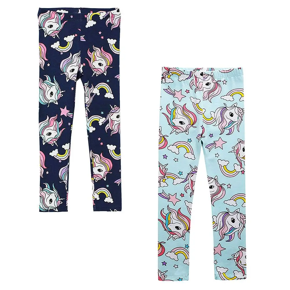 Леггинсы для девочек 2 шт./лот из 100% хлопка с принтом|girls trousers|children pantskids leggings |