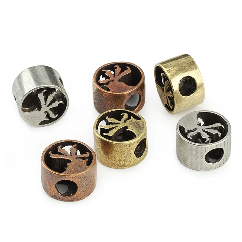 Винтаж Орлиный коготь латунь Ножи бусинами Парашютная Веревка Подвеска EDC панк