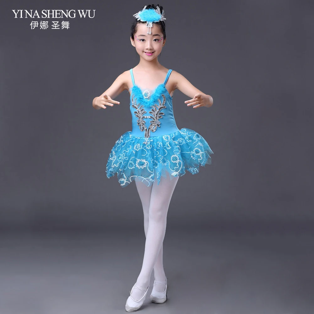 Новое платье балетное для девочки детское кружевное трико Лебединое озеро