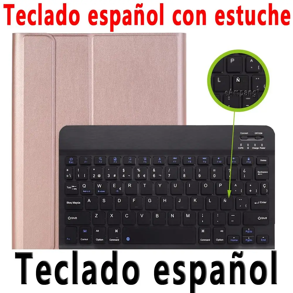 Spanish Keyboard Чехол-клавиатура для Apple iPad Air 10,5 Air 3 iPad Pro 10,5 A1701 A2152 чехол-клавиатура с Bluetooth - Цвет: Spanish Keyboard