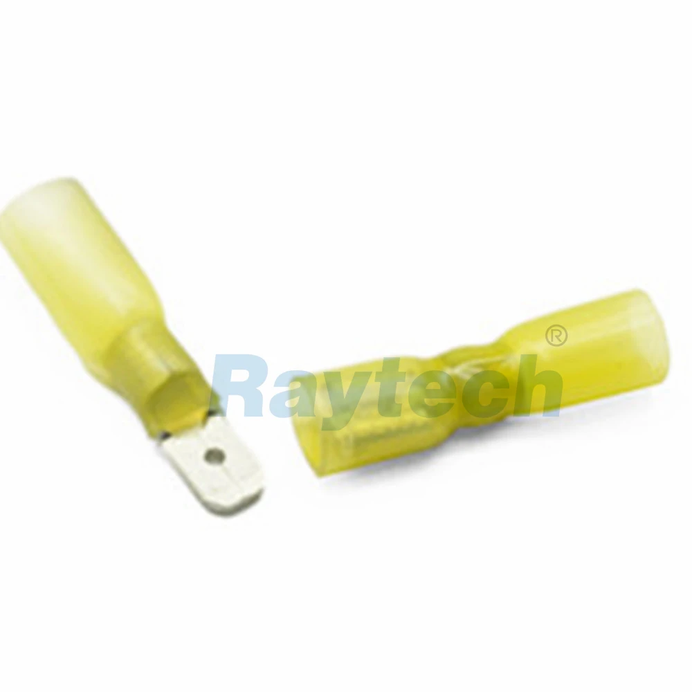 Raytech HDPE желтый полностью изолированный толчок на клемме и Tab терминал