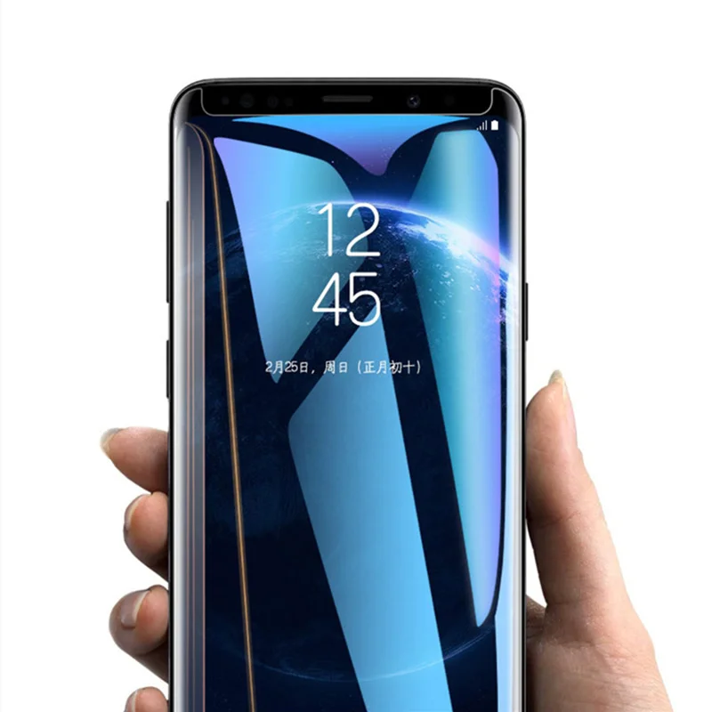 Жидкое полное клеевое УФ стекло для samsung Galaxy S8 S9 S10 Lite закаленное Plus Note 8 9 защитное |