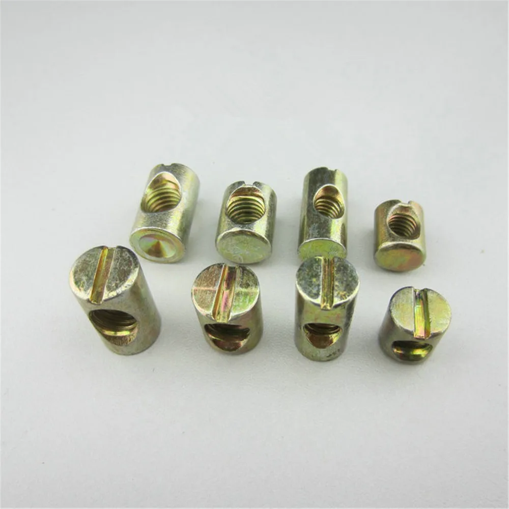 10 шт. M4x8Lx8D M5x10Lx8D болт для кровати гайка баррель гайка крест дюбель кровати кроватки разъем мебель кулачковый замок гайка