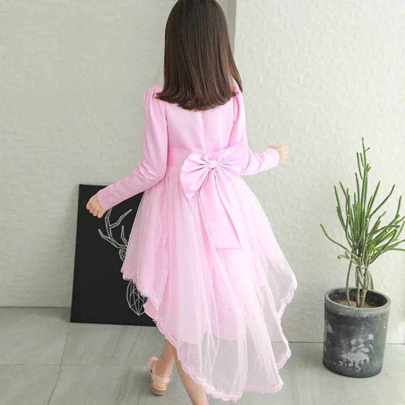 2019 Kids Girl Wedding Mermaid Dress Princess Party Pageant Flowers Prom Embroidery Birthday with Big Bow 4-12Y | Детская одежда и