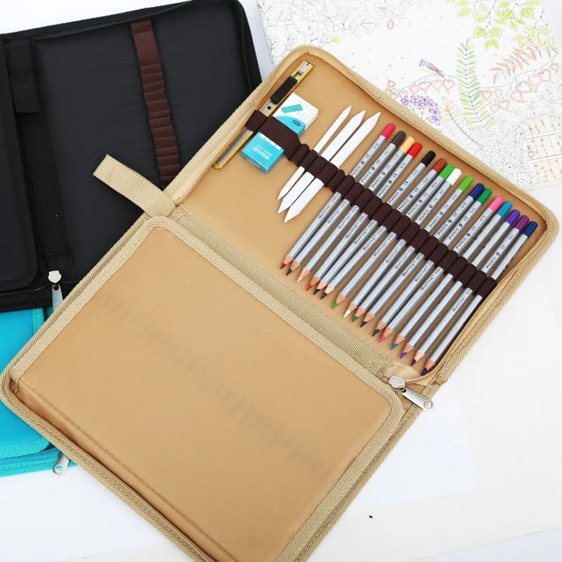 Чехол для школьных карандашей с 72 отверстиями на молнии|case pouch|bag greencase cosmetic |