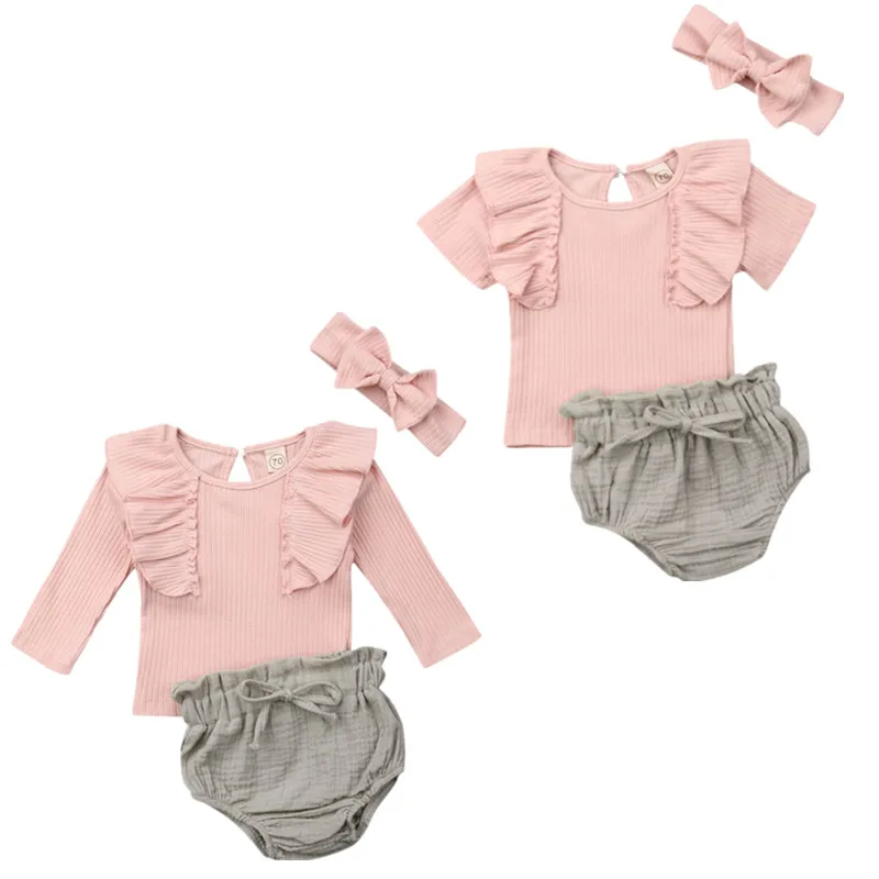 Хлопковый кружевной топ с длинным рукавом для маленьких девочек футболка