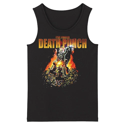 Todhoof Five Finger Death Punch Grindcore Альтернативная металлическая Deathcore тяжелый металлический мужской топ Азиатский размер - Цвет: 4