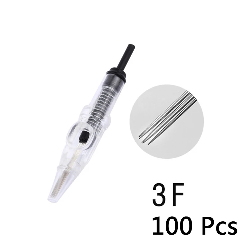 100pc 3F Needles Поворотная тату-машинка для постоянного макияжа мотор роторная насадка для татуировочной машины японский подшипник Maquina татуировки Dermografo - Цвет: 100pc 3F Needles
