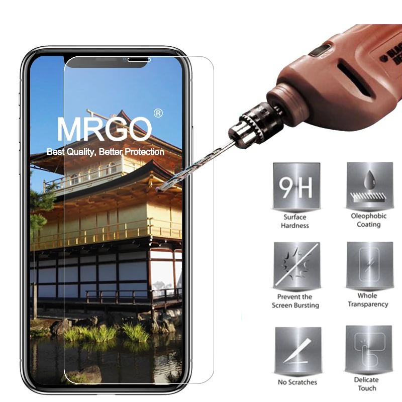 2.5D 9 H закаленное Стекло для IPhone X Экран протектор Телефон Защитная Плёнки iPhone