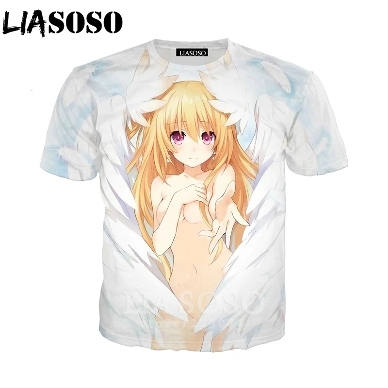 LIASOSO Summer New Fashion Men Women Sweatshirt 3D Print Anime Date a Live T Shirt Short Sleeve Top Harajuku Pullover A217-03 | Мужская
