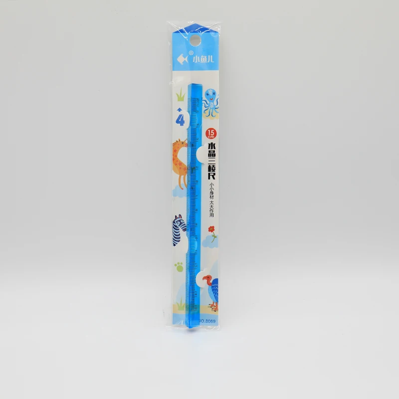 Синий Пластик простой правитель студент 15 см прямо Рисование высоким качеством