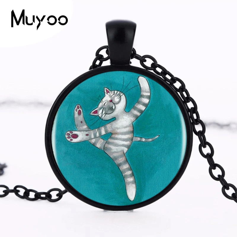 Женская цепочка с логотипом Танцующая кошка 4 цвета|necklace women|vintage necklacependant necklace |