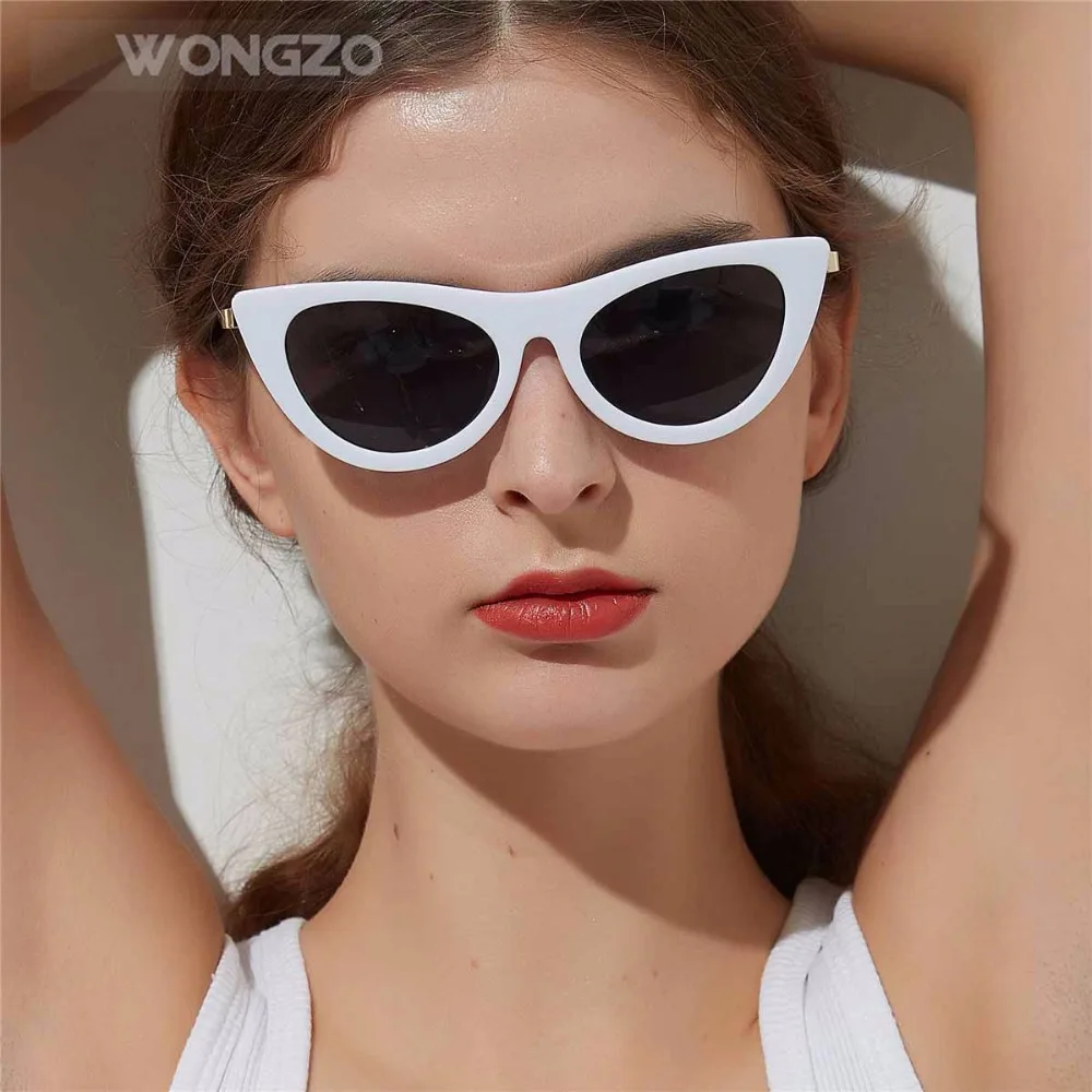 WongSo кошачий Глаз Модные солнцезащитные очки персонализированные ретро