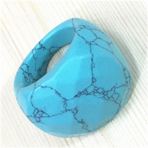 Turquoise Новинка, кольца с натуральным камнем малахит, Далмация, Агаты, красивые модные украшения для женщин и мужчин, вечерние, свадебные, Обручальные, юбилейные - Цвет основного камня: Turquoise