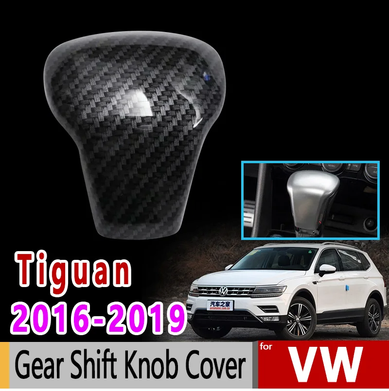 Для VW Tiguan II MK2 2016 2017 2018 2019 Volkswagen хром карбоновый чехол для рычага переключения