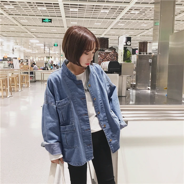 Куртка женская джинсовая свободного покроя демисезонная A236|Женские куртки| |