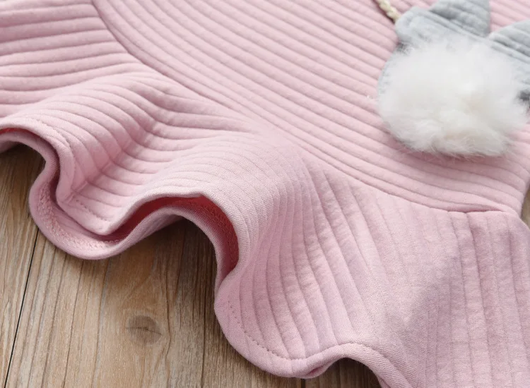 Модная детская одежда в полоску для девочек весна-Зима 2018 платье принцессы