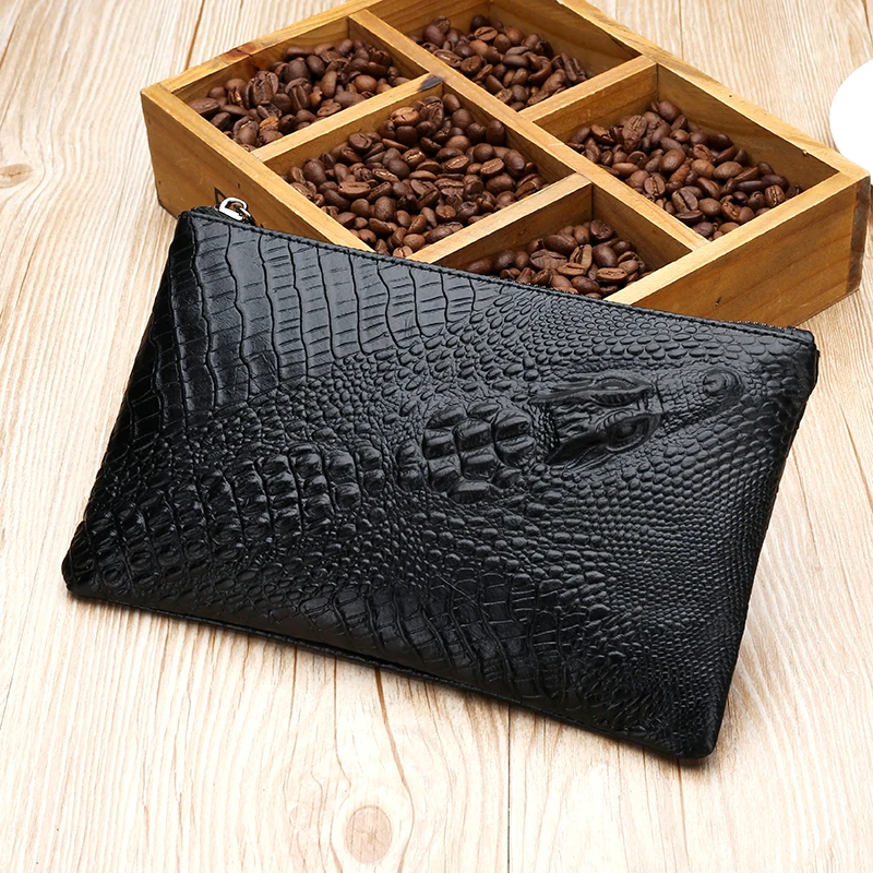 menpurnai black hand wallets alligator leather wallet men purse long wallet male clutch bag crocodile pattern carteira masculina free global shipping