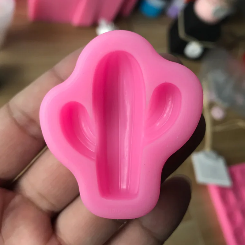 Силиконовые 3D формы в виде кактуса штукатурные для подвесок машину мини форма