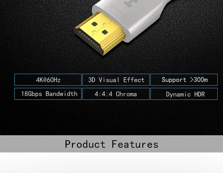 GCX волоконно-оптический кабель HDMI 2,0 2.0a 2.0b Ultra-HD 4K 60Hz HDMI волоконно-оптический HDR 4:4:4 без потерь усилитель 1 м-300 м Кабель HDMI