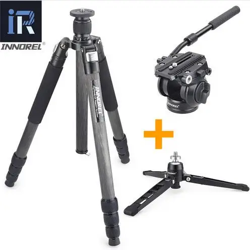 INNOREL RT85C 25 кг медведь углеродного волокна штатив для цифровой DSLR камеры сверхмощный монопод профессиональный двойной панорамный шаровой головкой - Цвет: RT85C PW50 H70