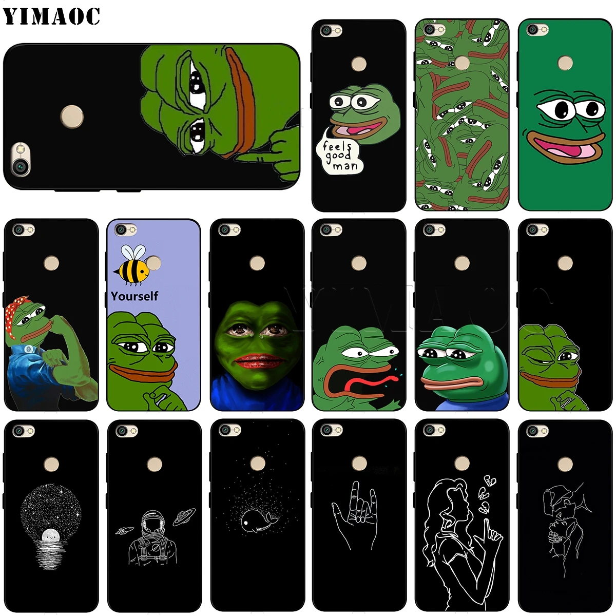 Чехол YIMAOC Pepe the Frog для Xiaomi Redmi mi Note MAX 3 6a 7 6 8 9 go se mi6 mi8 a1 a2 Lite 8A f1|Бамперы| |
