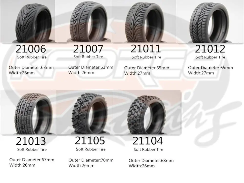 4 шт. RC 1/10 мягкая резина на дороге автомобильная шина обод колеса с шиной Classic1CH 6 мм