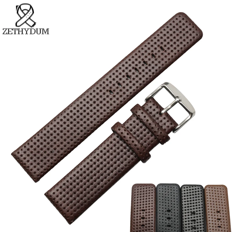 Кожаный браслет ремешок для часов из натуральной кожи мужские наручные часы 18 20 22