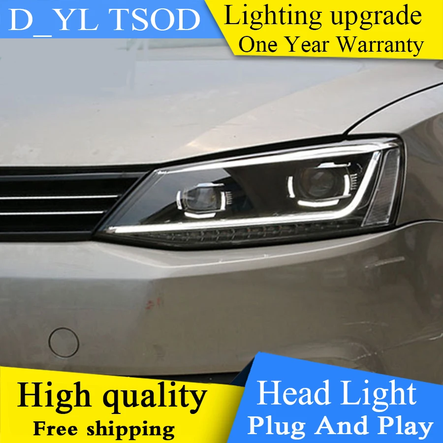 Чехол для автомобильной фары VW jetta MK6 2012-2017 светодиодсветодиодный DRL двухлучевые